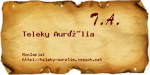 Teleky Aurélia névjegykártya